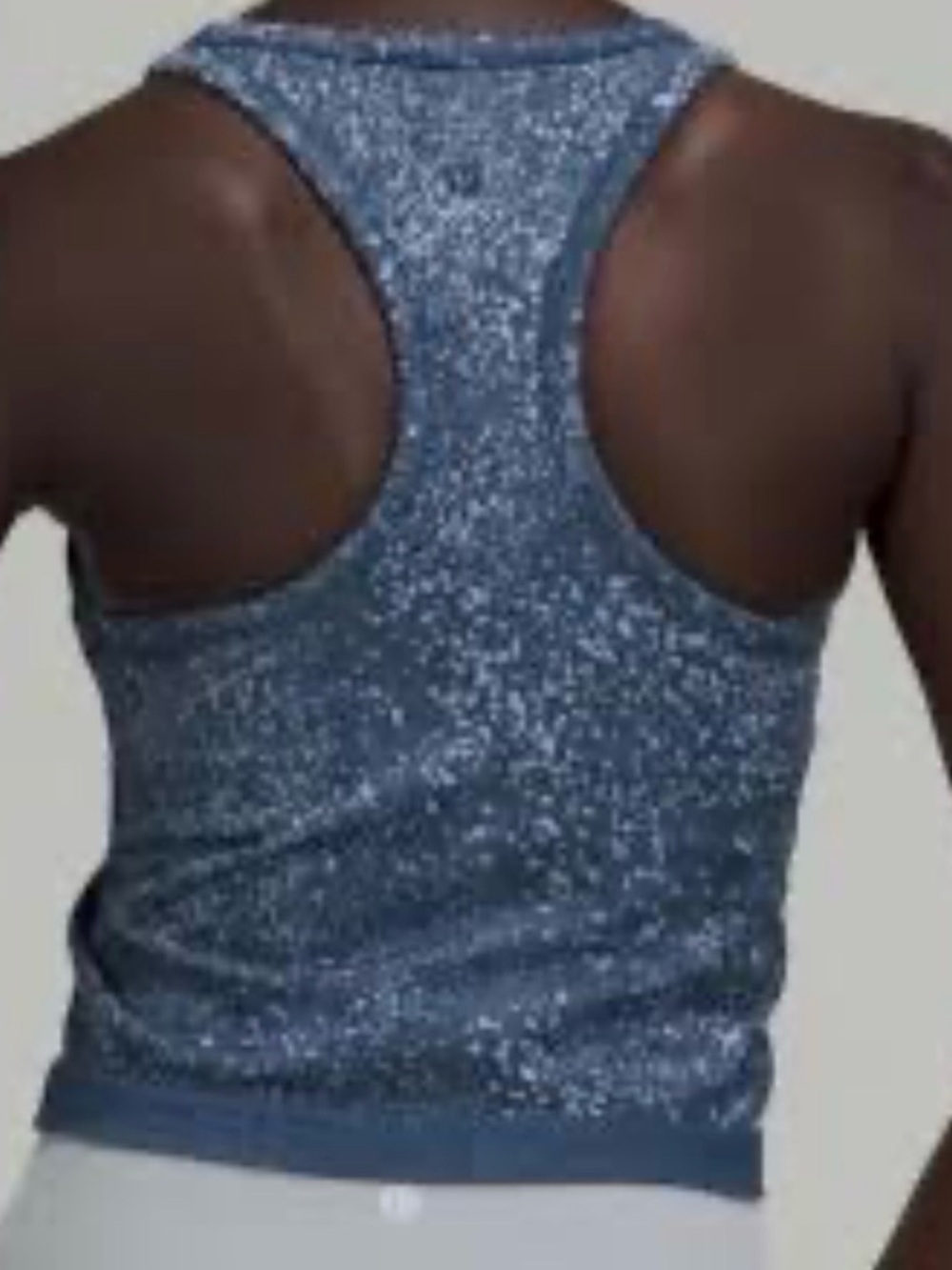 lululemon athletica Navy Speckle High-Neck Crop Tank - Picture 2 of 4